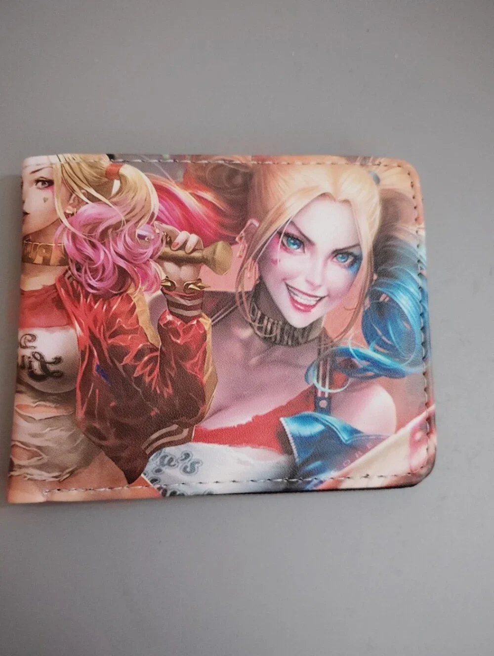 New batman Harley Quinn joker dc comic anime manga leather wallet